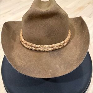 Custom Brown Cowboy Hat with Braided Band